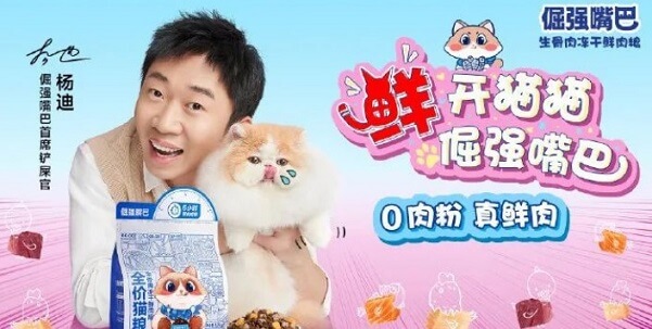 杨迪成为倔强嘴巴首席铲屎官