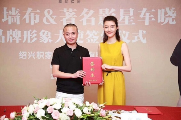 塞登墙布品牌形象大使车晓 塞登墙布品牌形象大使车晓
